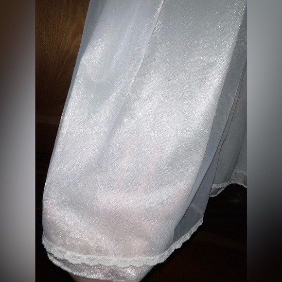 Vintage Tosca White Lace Maxi Lingerie Double Layer Bridal Nightie Small - Picture 6 of 8